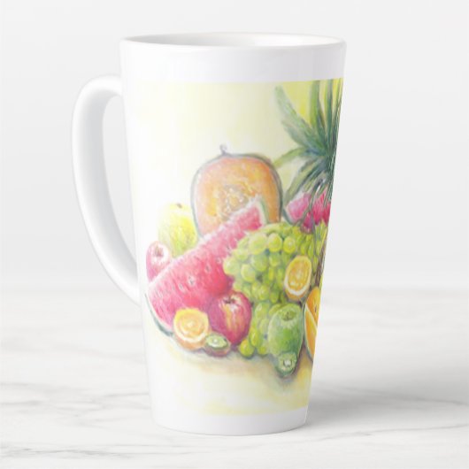 Gelukkig fruit latte mok (Linkerhoek)