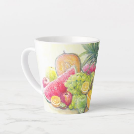 Gelukkig fruit latte mok (Linkerhoek)
