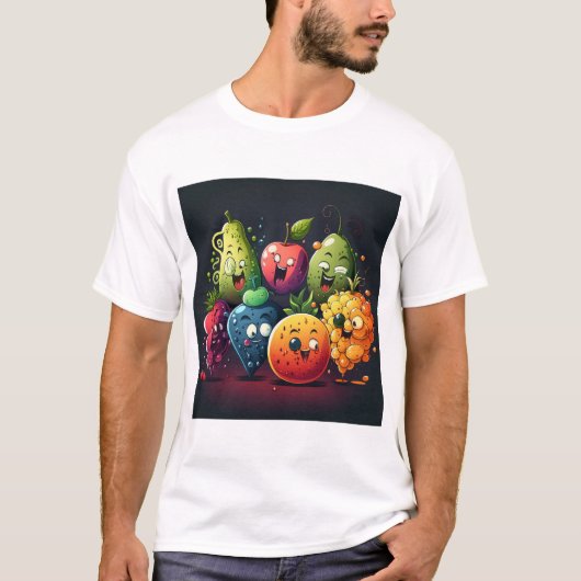 Gelukkig fruit op shirt (Voorkant)