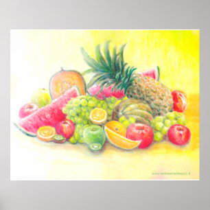 Gelukkig fruit poster
