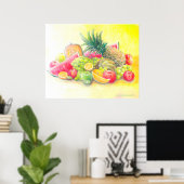 Gelukkig fruit poster (Thuiskantoor)