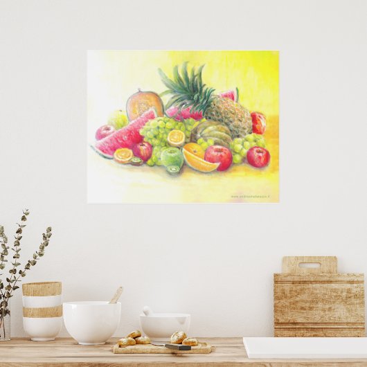 Gelukkig fruit poster (Keuken)