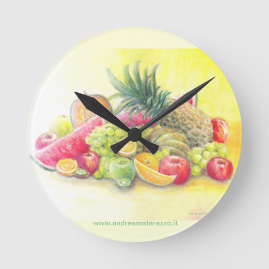 Gelukkig fruit ronde klok (Voorkant)