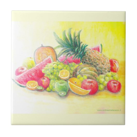 Gelukkig fruit tegeltje (Voorkant)