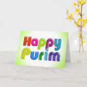 GELUKKIG funky Wenskaart PURIM Kaart (Gele Bloem)