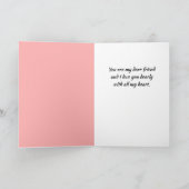 Gelukkig Galentine`s Day Roze Gradiënt Hart Patroo Feestdagen Kaart (Binnen)