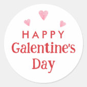 Gelukkig Galentine's Day-feestfavoriet Ronde Sticker (Voorkant)