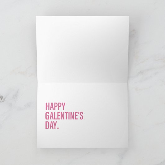 Gelukkig Galentine's Day Kaart (Binnen)