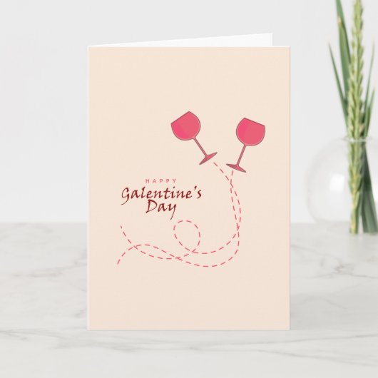 Gelukkig Galentine's Day Kaart (Voorkant)