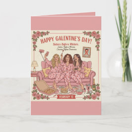 Gelukkig Galentine's Day wenskaart Kaart
