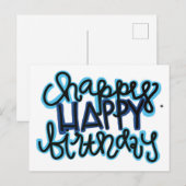 Gelukkig geboortejaar briefkaart (Voorkant / Achterkant)