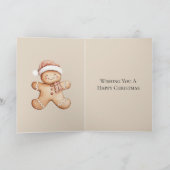 Gelukkig Gebruinde Brood en Ster Koekje  Kaart (Binnen)