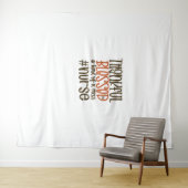 Gelukkig gebufferd en een beetje nerveus Thanksgi Wandkleed (In Situ (horizontaal))