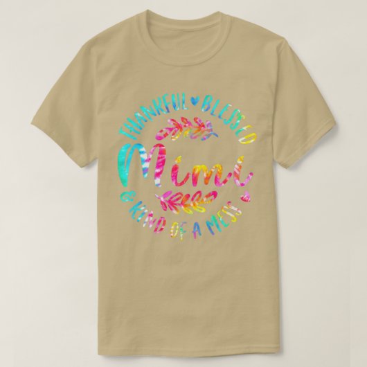Gelukkig gebukt en een soort van Mess Mimi Thanksg T-shirt (Design voorkant)