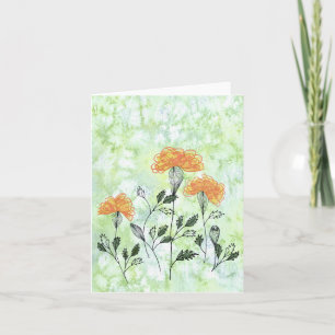 Gelukkig Geel Bloemen Kaart