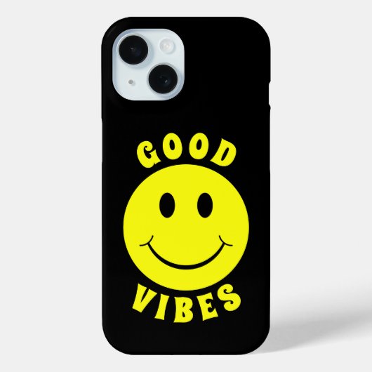 Gelukkig Geel Gezicht Goede Vibes Case-Mate iPhone Case (Achterkant)