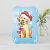 Gelukkig Geel Laboratorium Howlidays Feestdagenkaart (Staand voorkant)