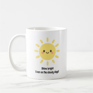 Gelukkig Geel Zonneschijn met een Lachend Gezicht Koffiemok