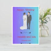 GELUKKIG GEHUWELIJK LEVEN KAART (Staand voorkant)