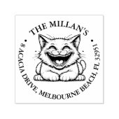 Gelukkig gekke kat thema  zelfinktende stempel (Design)