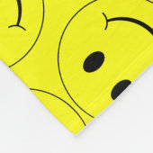 Gelukkig gele gezichten groot fleece deken (Hoek)