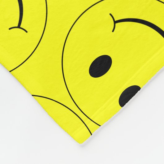 Gelukkig gele gezichten groot fleece deken (Hoek)