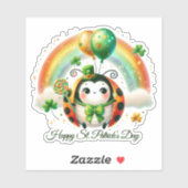 Gelukkig gelukige St. Patrick's Day sticker (Vel)