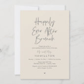 Gelukkig Gelukkig Brunch, Bruiloft Elopement Feest Kaart (Voorkant)