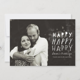 Gelukkig Gelukkig Gelukkig Vakantie Fotokaart Feestdagenkaart