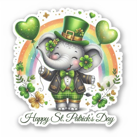 Gelukkig Gelukkig St. Patrick's Day Sticker (Voorkant)
