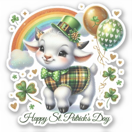 Gelukkig gelukzalige St. Patrick's Day sticker (Voorkant)