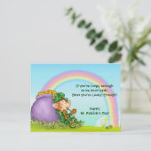 Gelukkig genoeg Leprechaun - Aanpassen Briefkaart (Staand voorkant)