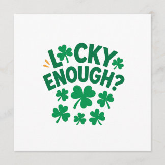 Gelukkig genoeg? Leuk St. Patrick's Day-feest Kaart