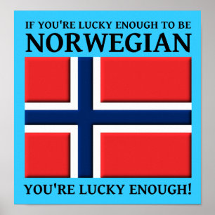 Gelukkig genoeg om een Noors Poster Bord te zijn
