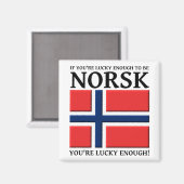 Gelukkig genoeg om een Noorse magneet te zijn (Voorkant / Achterkant)