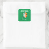 Gelukkig genoeg om Iers te zijn Vierkante Sticker (Tas)