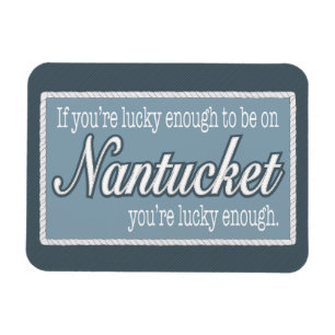 Gelukkig genoeg om op Nantucket Fridge Magnet te z Magneet