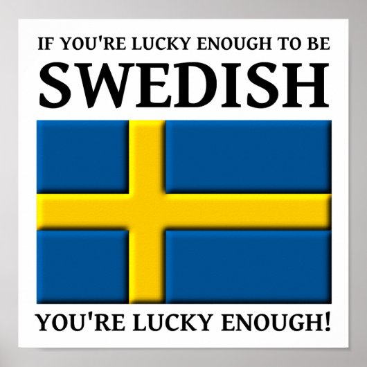 Gelukkig genoeg om Zweedse Poster te zijn (Voorkant)