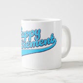 Gelukkig gepensioneerd Blauw editie Grote Koffiekop (Voorkant rechts)