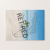 Gelukkig gepensioneerd Florida Tropical Beach & Pa Legpuzzel (Horizontaal)