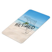 Gelukkig gepensioneerd Florida Tropical Beach & Pa Magneet (Linkerzijde)