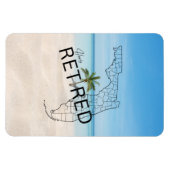 Gelukkig gepensioneerd Florida Tropical Beach & Pa Magneet (Horizontaal)