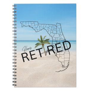 Gelukkig gepensioneerd Florida Tropical Beach & Pa Notitieboek