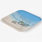 Gelukkig gepensioneerd Florida Tropical Beach & Pa Papieren Bordje (Gebogen)