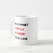 gelukkig gepensioneerd koffiemok (Voorkant links)