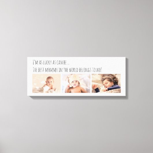 Gelukkig Gepersonaliseerd de beste mammie foto's Canvas Afdruk (Voorkant)