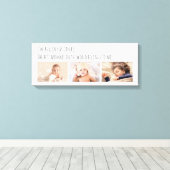Gelukkig Gepersonaliseerd de beste mammie foto's Canvas Afdruk (Insitu (Houten vloer))