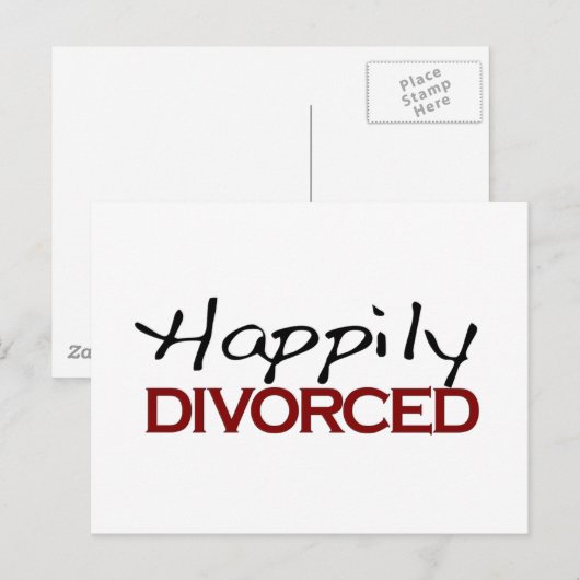 Gelukkig gescheiden briefkaart (Voorkant / Achterkant)