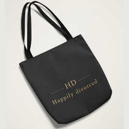 Gelukkig Gescheiden Elegant Monogram | Nieuwe Star Tote Bag