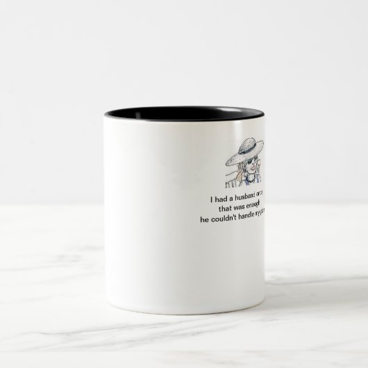 Gelukkig gescheiden tweekleurige koffiemok (Center)